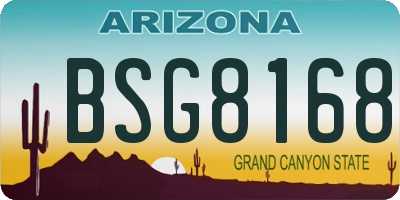 AZ license plate BSG8168