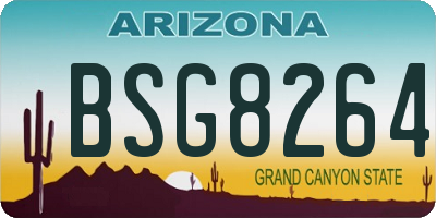 AZ license plate BSG8264