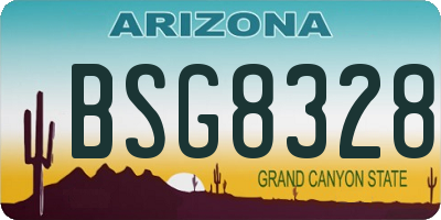 AZ license plate BSG8328