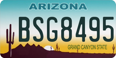 AZ license plate BSG8495