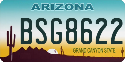 AZ license plate BSG8622