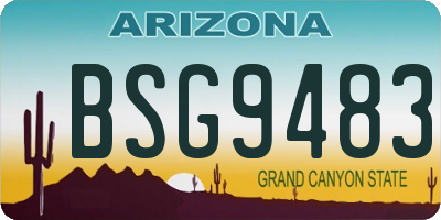 AZ license plate BSG9483