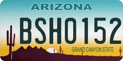 AZ license plate BSH0152