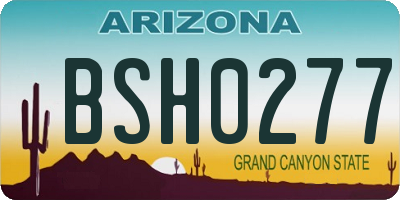 AZ license plate BSH0277