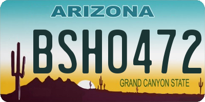 AZ license plate BSH0472