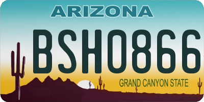 AZ license plate BSH0866