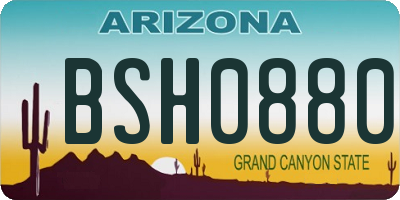 AZ license plate BSH0880