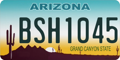 AZ license plate BSH1045