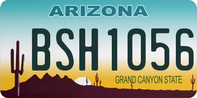 AZ license plate BSH1056