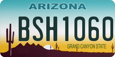 AZ license plate BSH1060