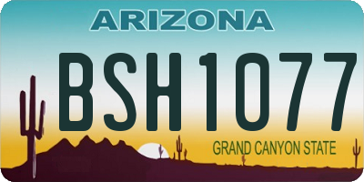 AZ license plate BSH1077