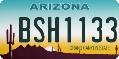 AZ license plate BSH1133