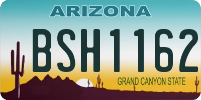 AZ license plate BSH1162