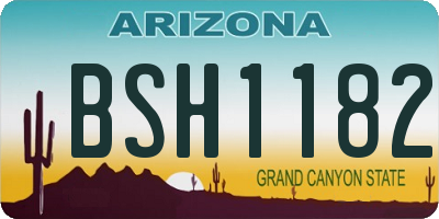 AZ license plate BSH1182