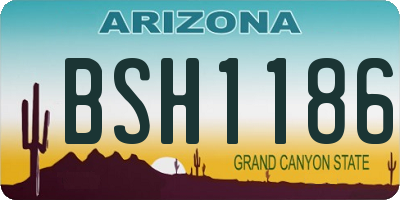 AZ license plate BSH1186