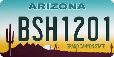 AZ license plate BSH1201