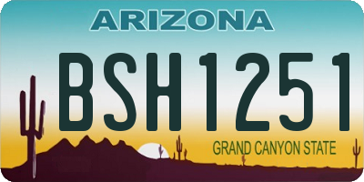 AZ license plate BSH1251