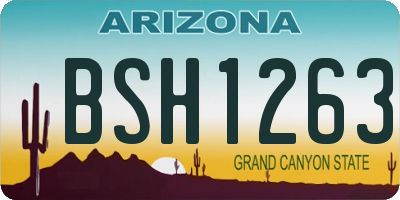 AZ license plate BSH1263