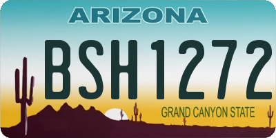 AZ license plate BSH1272