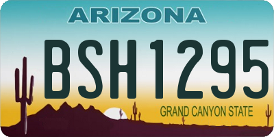 AZ license plate BSH1295