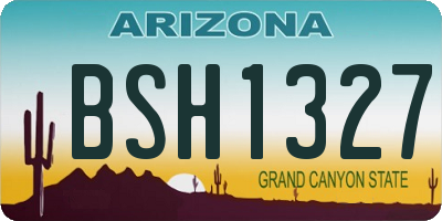 AZ license plate BSH1327