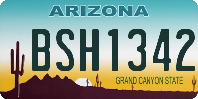 AZ license plate BSH1342