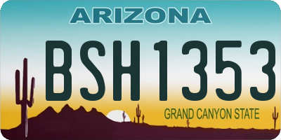 AZ license plate BSH1353