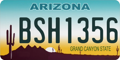 AZ license plate BSH1356