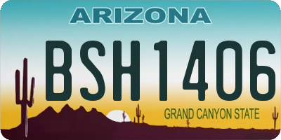 AZ license plate BSH1406