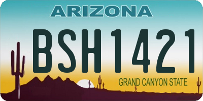 AZ license plate BSH1421