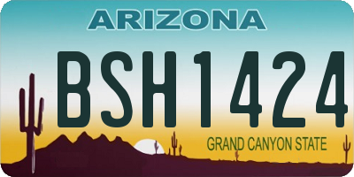 AZ license plate BSH1424