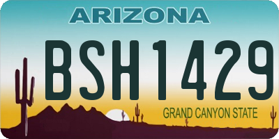 AZ license plate BSH1429