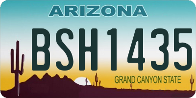 AZ license plate BSH1435