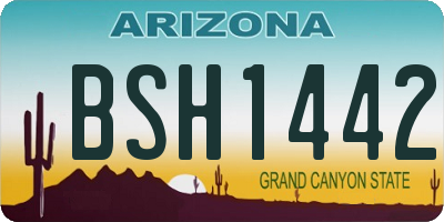 AZ license plate BSH1442