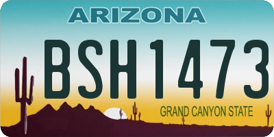 AZ license plate BSH1473