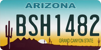 AZ license plate BSH1482