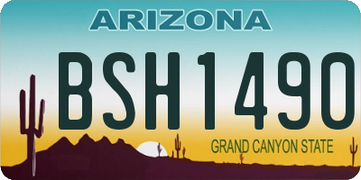 AZ license plate BSH1490