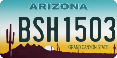 AZ license plate BSH1503