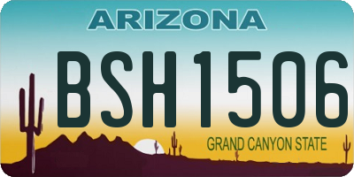 AZ license plate BSH1506