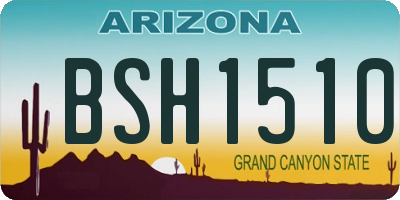 AZ license plate BSH1510