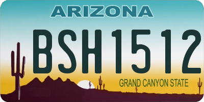 AZ license plate BSH1512