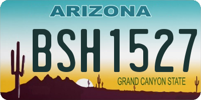 AZ license plate BSH1527