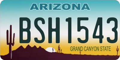 AZ license plate BSH1543