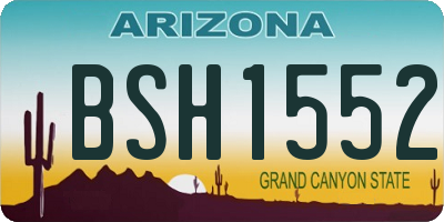 AZ license plate BSH1552