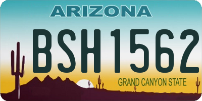 AZ license plate BSH1562