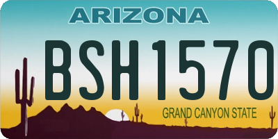 AZ license plate BSH1570