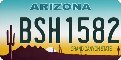 AZ license plate BSH1582