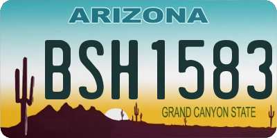 AZ license plate BSH1583