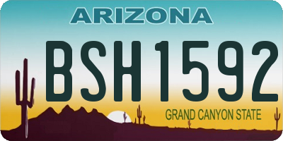 AZ license plate BSH1592