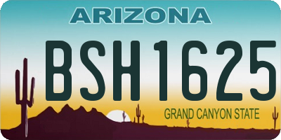 AZ license plate BSH1625